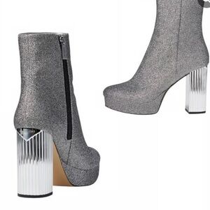 Michael Kors Silver Heeled Boots